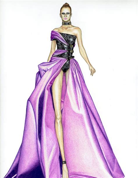 donatella versace 1995 dress|Donatella Versace design sketches.